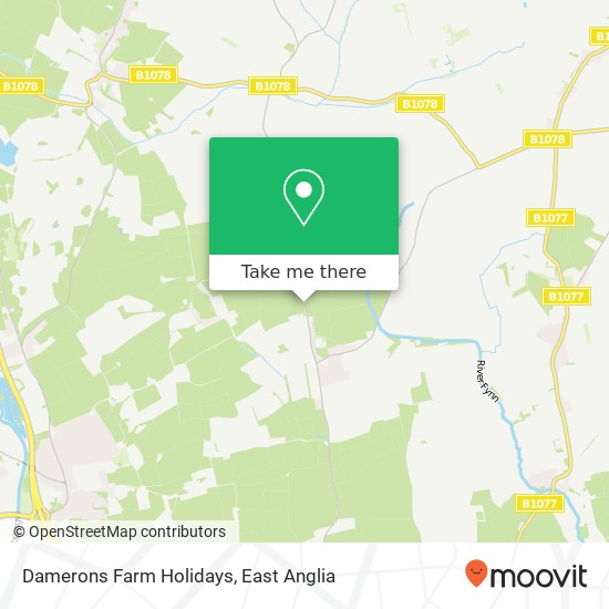 Damerons Farm Holidays, Main Road Henley Ipswich IP6 0 map