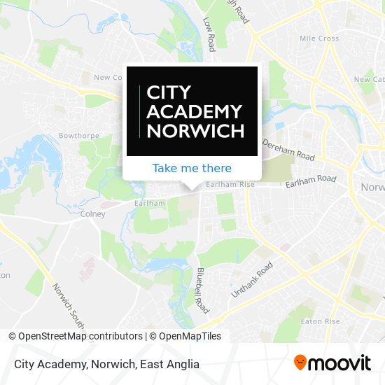 City Academy, Norwich map