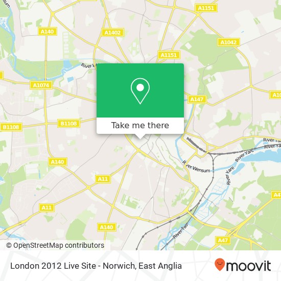 London 2012 Live Site - Norwich, Norwich Norwich map