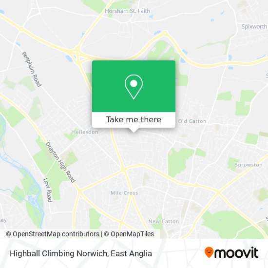 Highball Climbing Norwich map