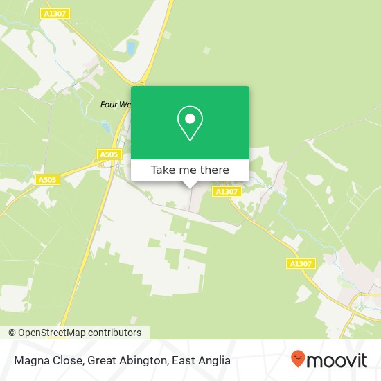 Magna Close, Great Abington map