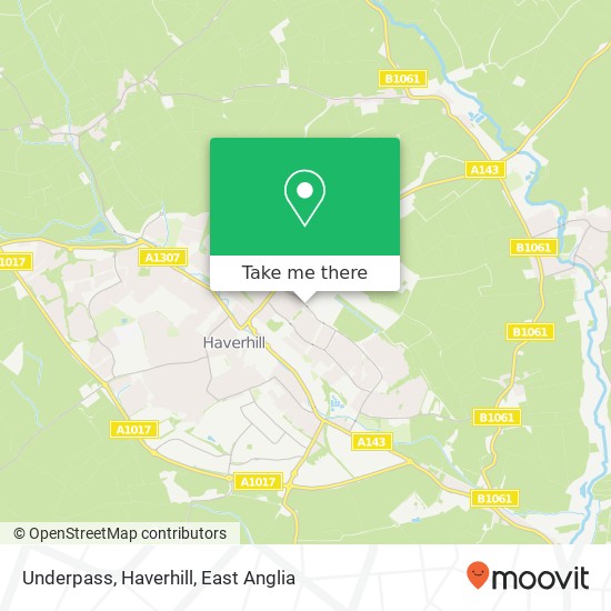 Underpass, Haverhill map