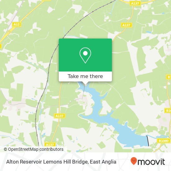 Alton Reservoir Lemons Hill Bridge map