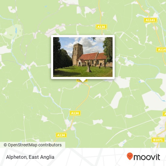 Alpheton map