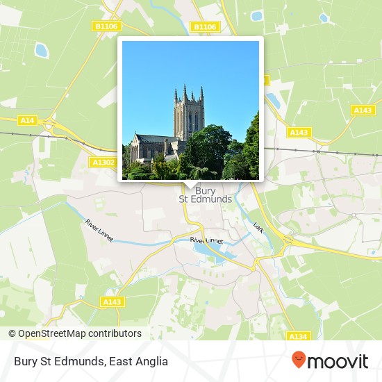 Bury St Edmunds map