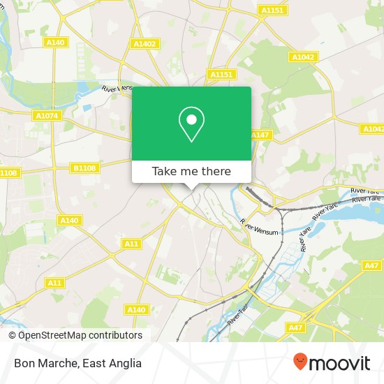 Bon Marche, 18 St Stephens Street Norwich Norwich NR1 3QL map