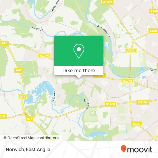 Norwich, Clover Hill Road Norwich map