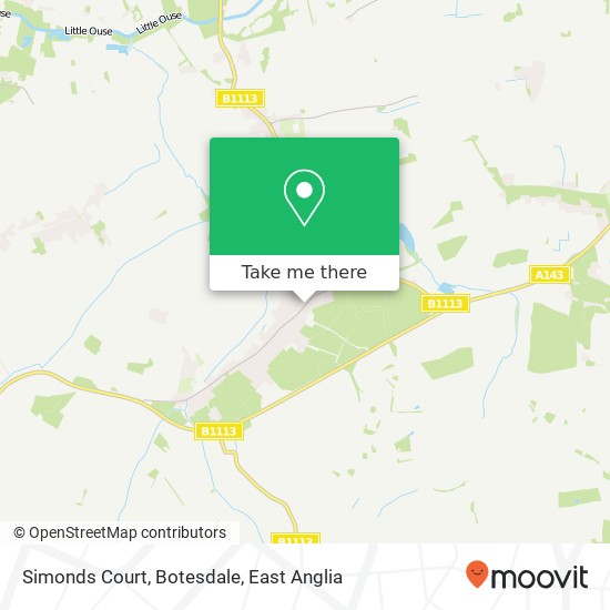Simonds Court, Botesdale map