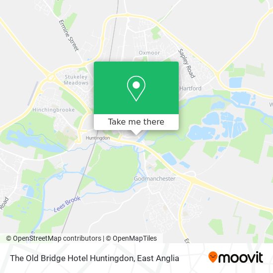 The Old Bridge Hotel Huntingdon map