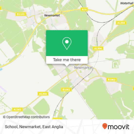 School, Newmarket map