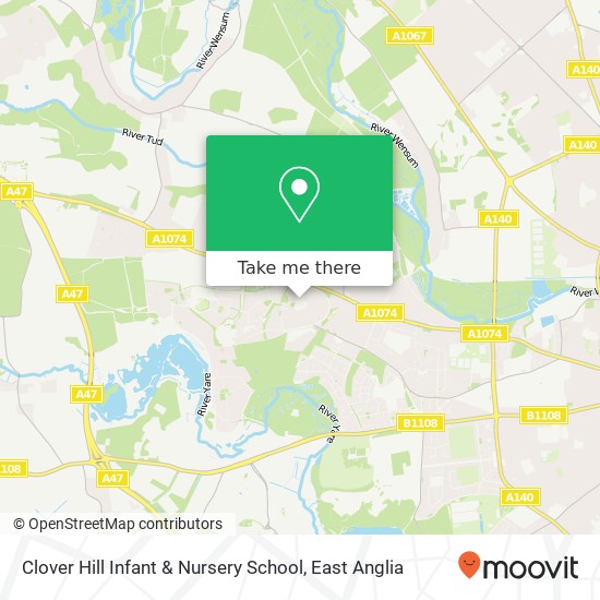 Clover Hill Infant & Nursery School, Rawley Road Norwich Norwich NR5 9 map