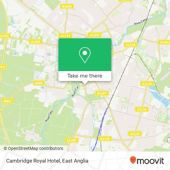 Cambridge Royal Hotel, Trumpington Road Cambridge Cambridge CB2 1 map