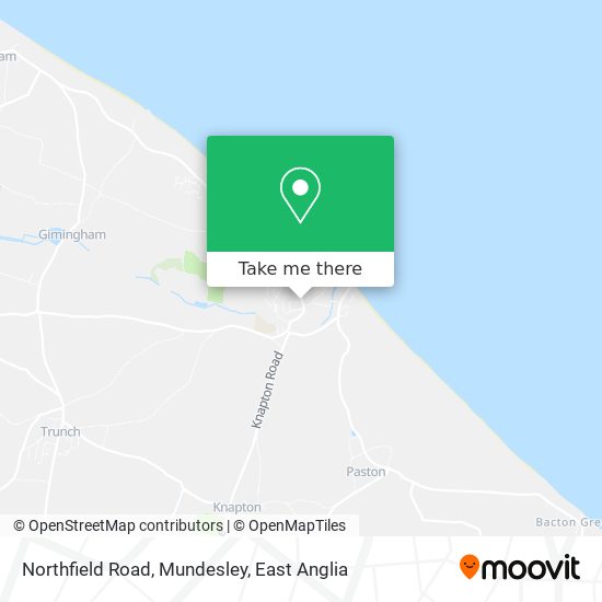 Northfield Road, Mundesley map