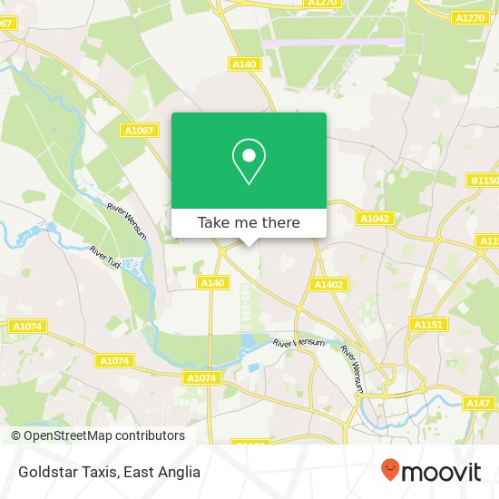 Goldstar Taxis map
