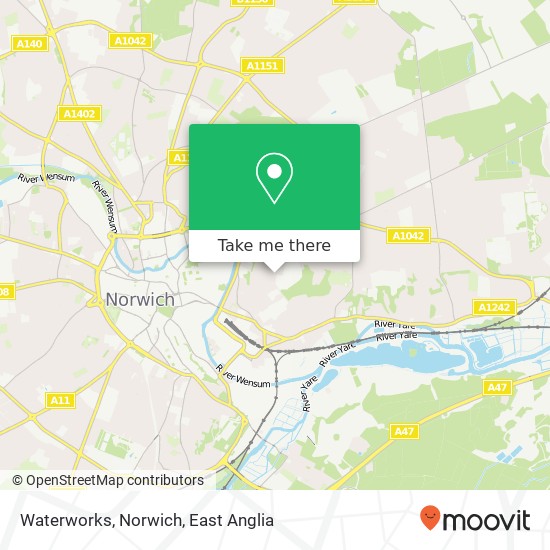 Waterworks, Norwich map