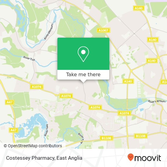 Costessey Pharmacy map