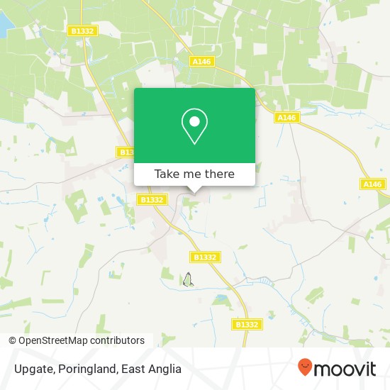 Upgate, Poringland map