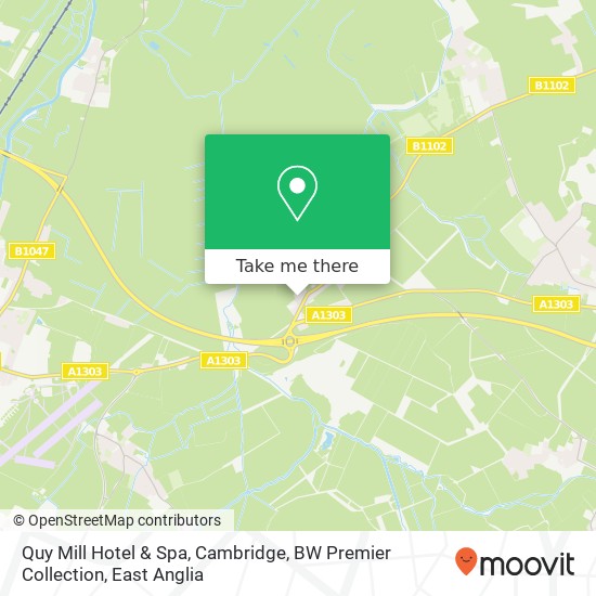 Quy Mill Hotel & Spa, Cambridge, BW Premier Collection map