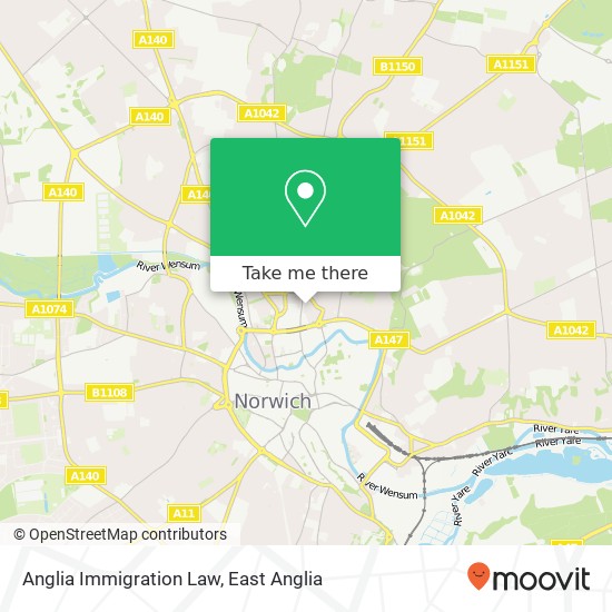 Anglia Immigration Law, Magdalen Close Norwich Norwich NR3 1 map