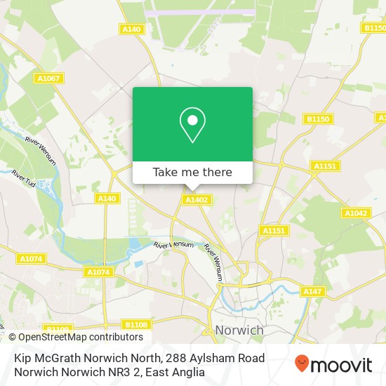 Kip McGrath Norwich North, 288 Aylsham Road Norwich Norwich NR3 2 map