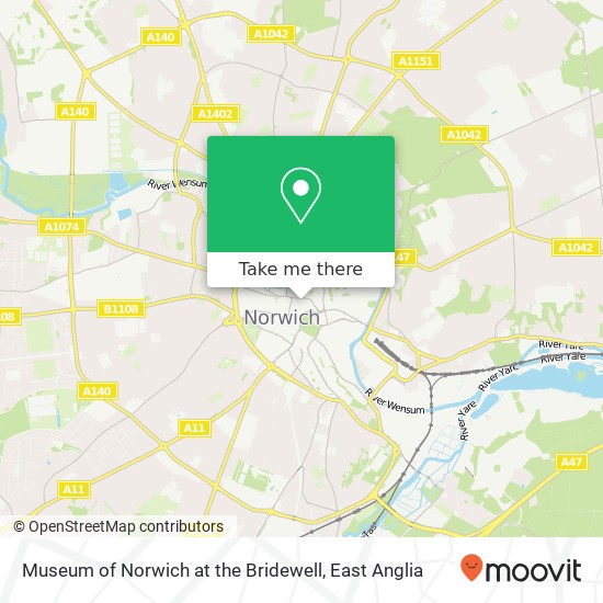 Museum of Norwich at the Bridewell map