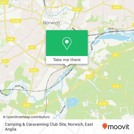 Camping & Caravanning Club Site, Norwich map