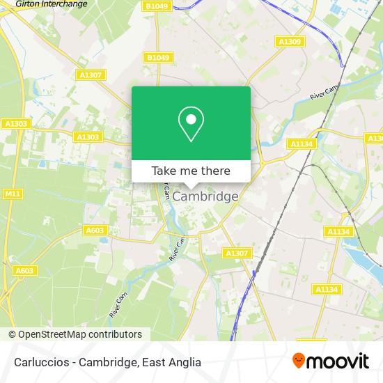 Carluccios - Cambridge map