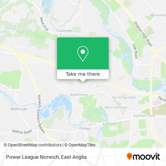 Power League Norwich map