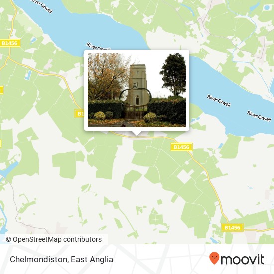 Chelmondiston map