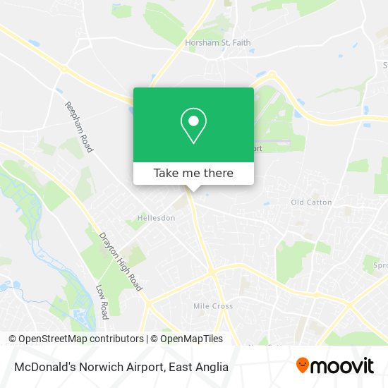 McDonald's Norwich Airport map