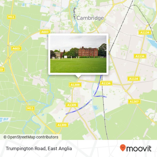 Trumpington Road, Cambridge Cambridge map