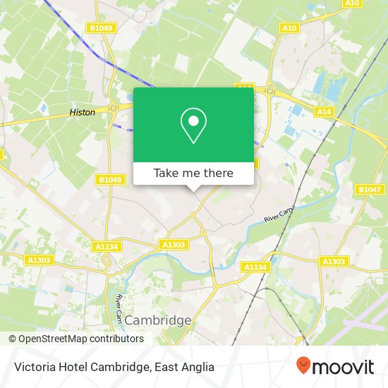 Victoria Hotel Cambridge map
