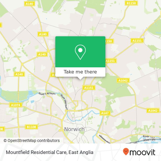 Mountfield Residential Care, Millcroft Norwich Norwich NR3 3LS map