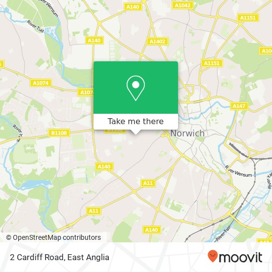2 Cardiff Road, Norwich Norwich map