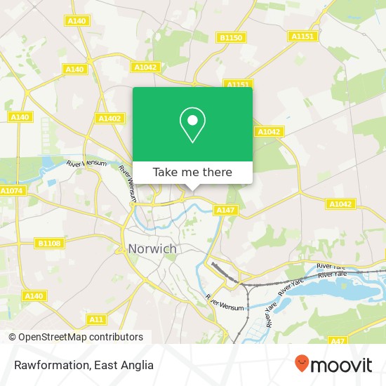 Rawformation, 18 Silver Road Norwich Norwich NR3 4TA map