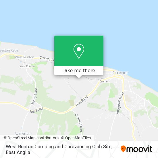 West Runton Camping and Caravanning Club Site map