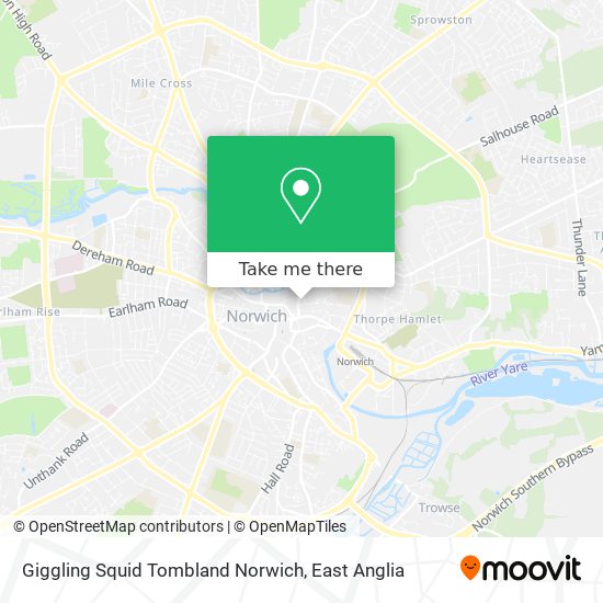 Giggling Squid Tombland Norwich map
