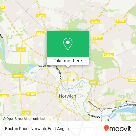 Buxton Road, Norwich map