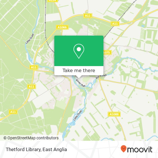 Thetford Library map