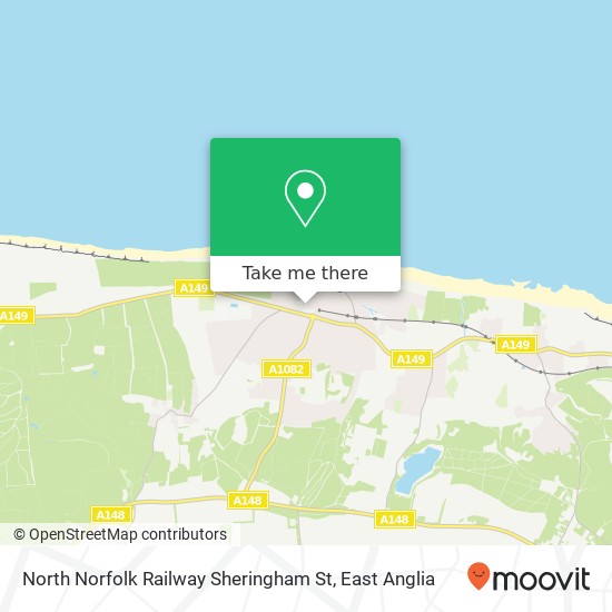 North Norfolk Railway Sheringham St map