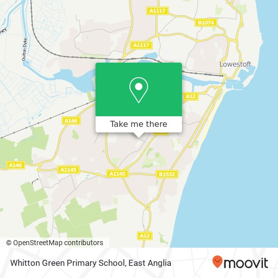 Whitton Green Primary School, Westwood Avenue Lowestoft Lowestoft NR33 9 map