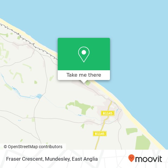 Fraser Crescent, Mundesley map