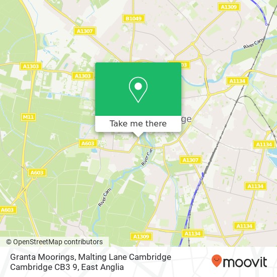 Granta Moorings, Malting Lane Cambridge Cambridge CB3 9 map
