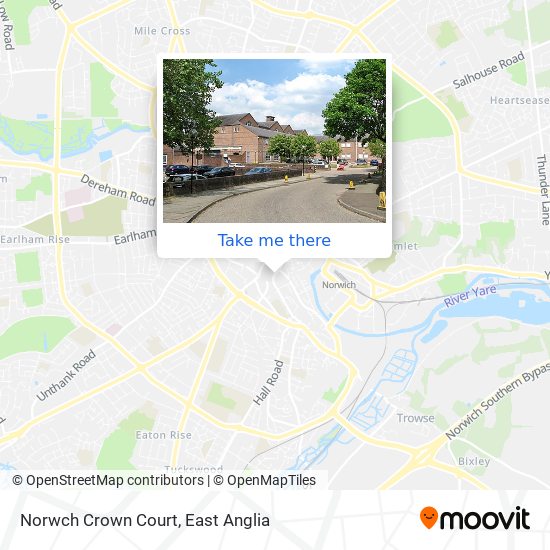 Norwch Crown Court map