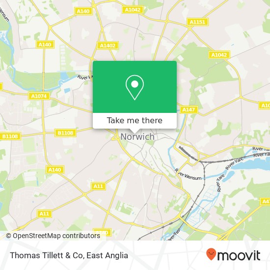 Thomas Tillett & Co, 17 St Giles Street Norwich Norwich NR2 1JL map