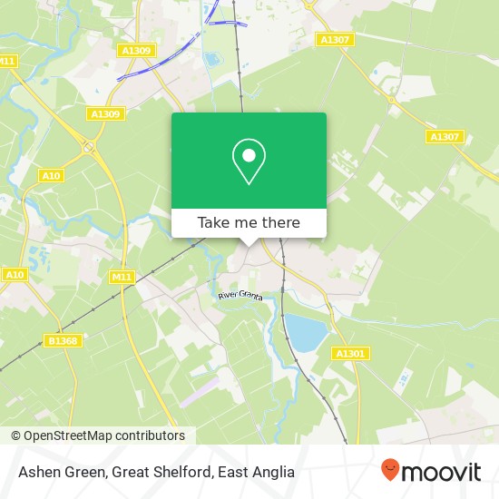 Ashen Green, Great Shelford map