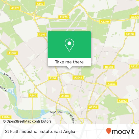 St Faith Industrial Estate map