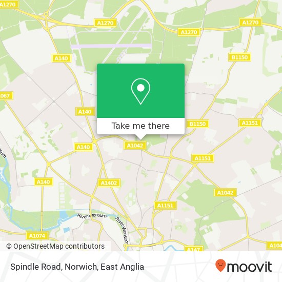 Spindle Road, Norwich map