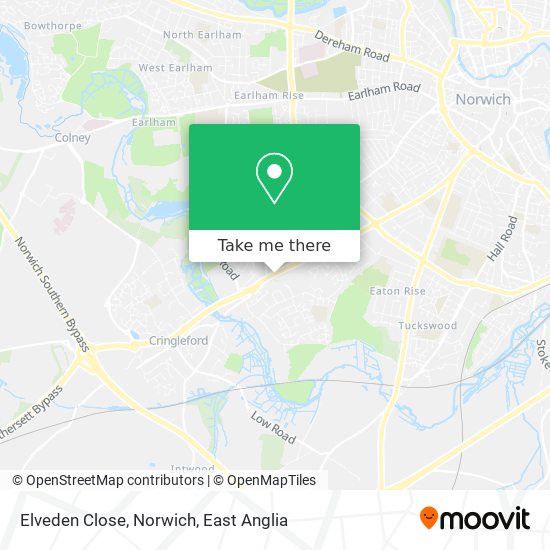 Elveden Close, Norwich map