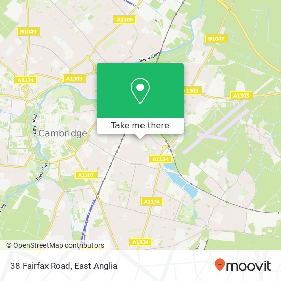 38 Fairfax Road, Cambridge Cambridge map